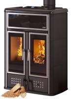 Klover DUAL Hybrid Kombi Kaminofen Holz Pellet wasserführend schwarz 27,4 kw